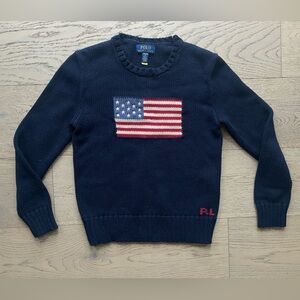Kids Iconic Flag Sweater Ralph Lauren - Large